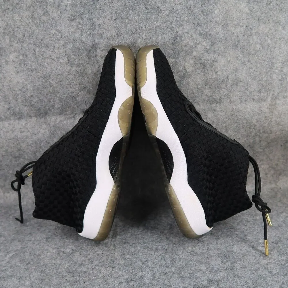 Jordan Future Sneakers Mens 8.5 Nike Air Shoes Woven Mid Black White Basketball